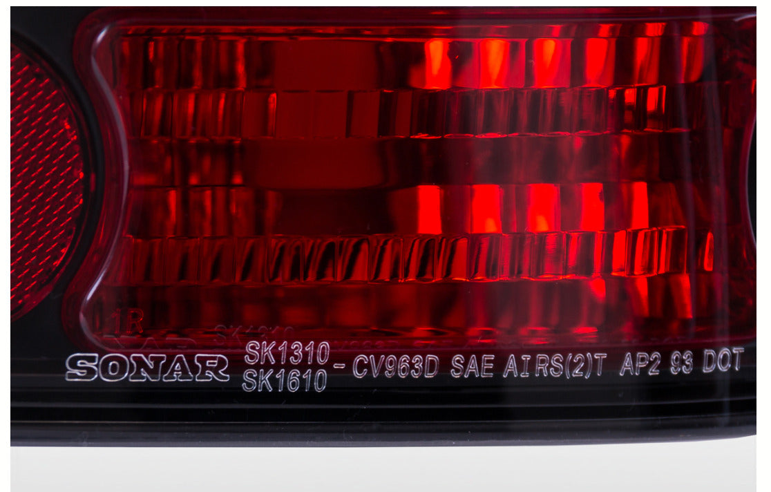 FK Pair Crystal Clear Rear Lights Honda Civic EJ9 EK1 MK2 MK3 96-01 Black clear