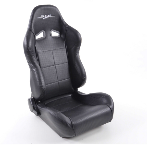 SCE Sportive Universal Reclining Bucket Sports Seats Black Edition Perforated SL