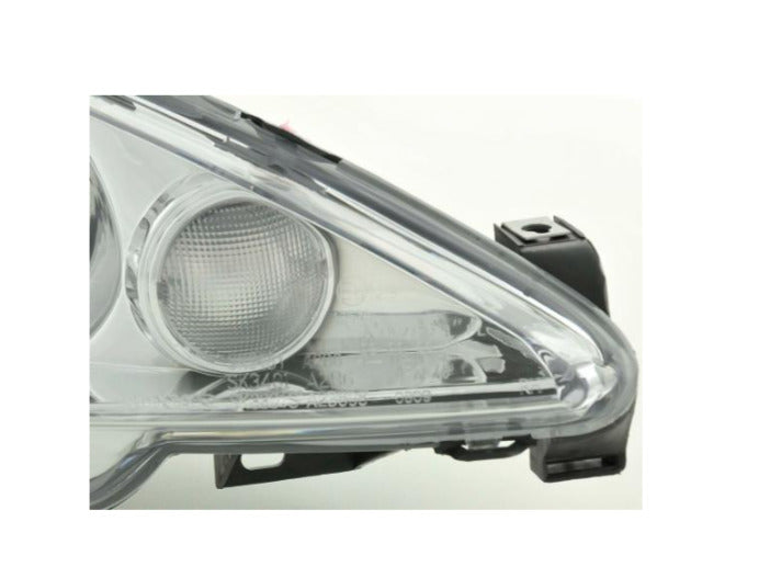 FK Pair LED DRL Halo Projector headlights Peugeot 206 98-03 chrome LHD