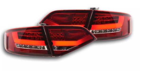 FK Pair LED REAR LIGHTS Lightbar Audi A4 B8 8K Saloon 07-11 red S4 S-Line LHD