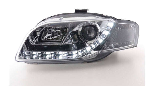 FK Pair LED DRL Lightbar Halo Headlights Audi A4 B7 8E 04-08 chrome LHD