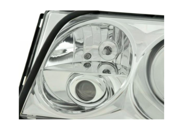 FK LED DRL Angel Eye Halo Scheinwerfer Mercedes E-Klasse W124 94-96 Chrom LHD