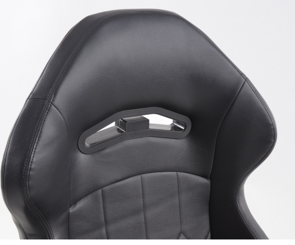 FK Pair Universal Reclining Bucket Sports Seats Black Hammerhead Shark Edition