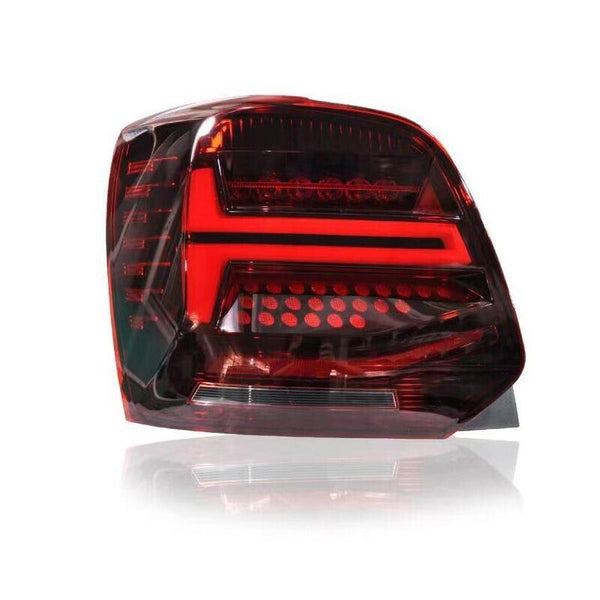 AS Pair VW Polo 6R / 6C 2009-2017 LED Rear Lights Tail Lightbar SEQ Smoke LHD