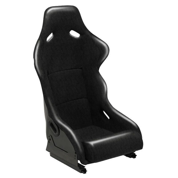 ATS BS1 x1 Universal Fixed Paintable Back Sports Bucket Seat Black LUXE +slides