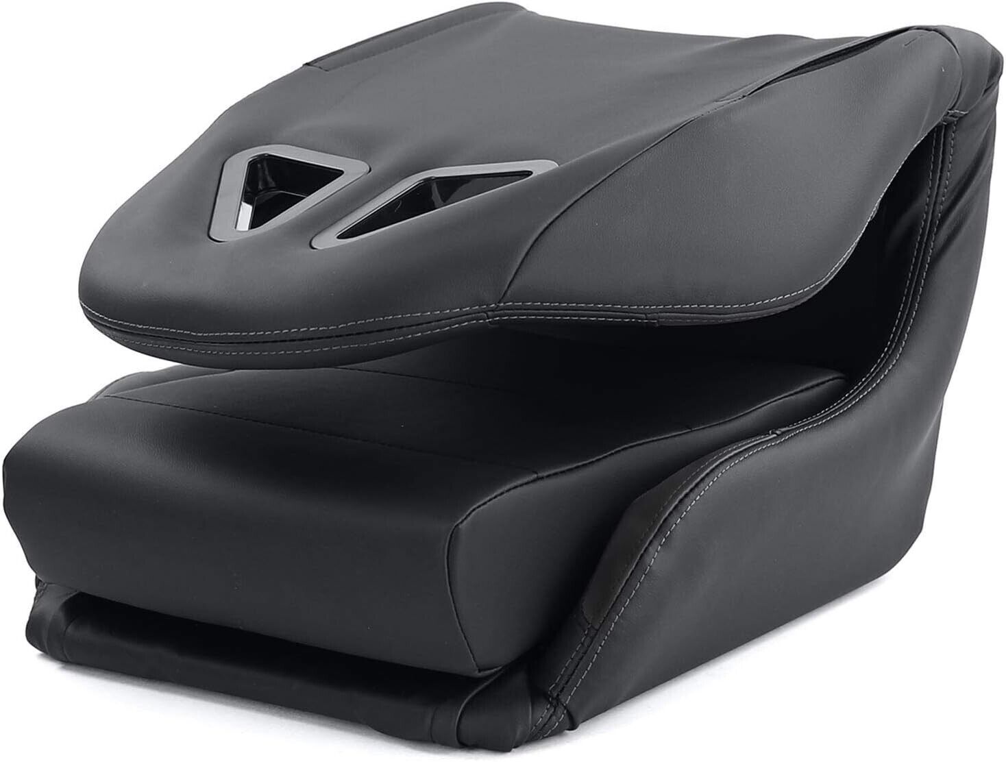 TZ x1 Universal Folding Bucket Sports Seat Black Vinyl Car Racing Simulator Sim