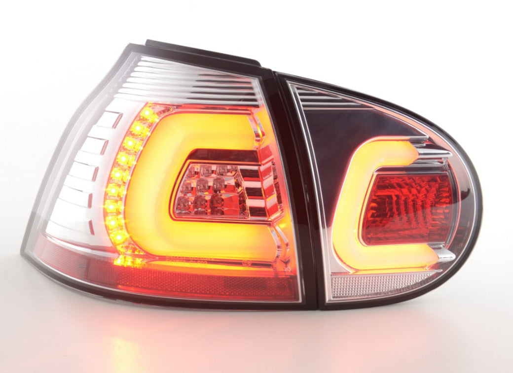 FK Set VW GOLF MK5 5 03-08 LED Lightbar REAR LIGHTS LAMPS TAIL Chrom LHD GTI LHD