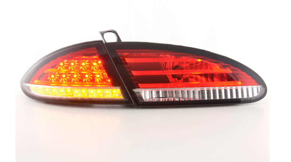 FK Pair LED Rear Lights Lightbar Seat Leon 2 MK2 1P 05-09 Red Clear LHD