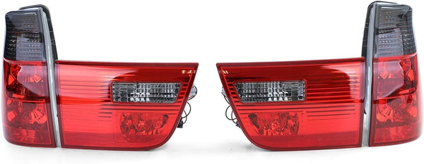 TZ Pair REAR LIGHTS BMW X5 E53 Z33 99-03 Gloss black red smoke E-Marked LHD