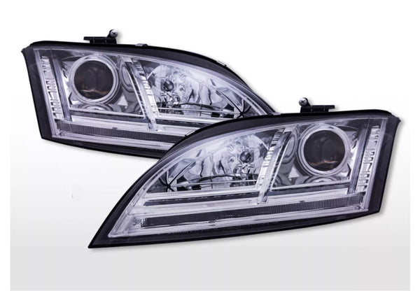 FK LED DRL Lightbar Headlights Audi TT 8J 06-13 Chrome Seq Dyn Xenon AFS CPU LHD