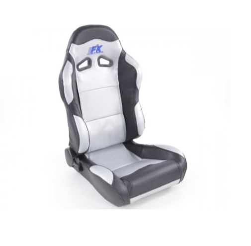 FK Universal Reclining Bucket Sports Seats - Silver Grey Carbon & Black Edition