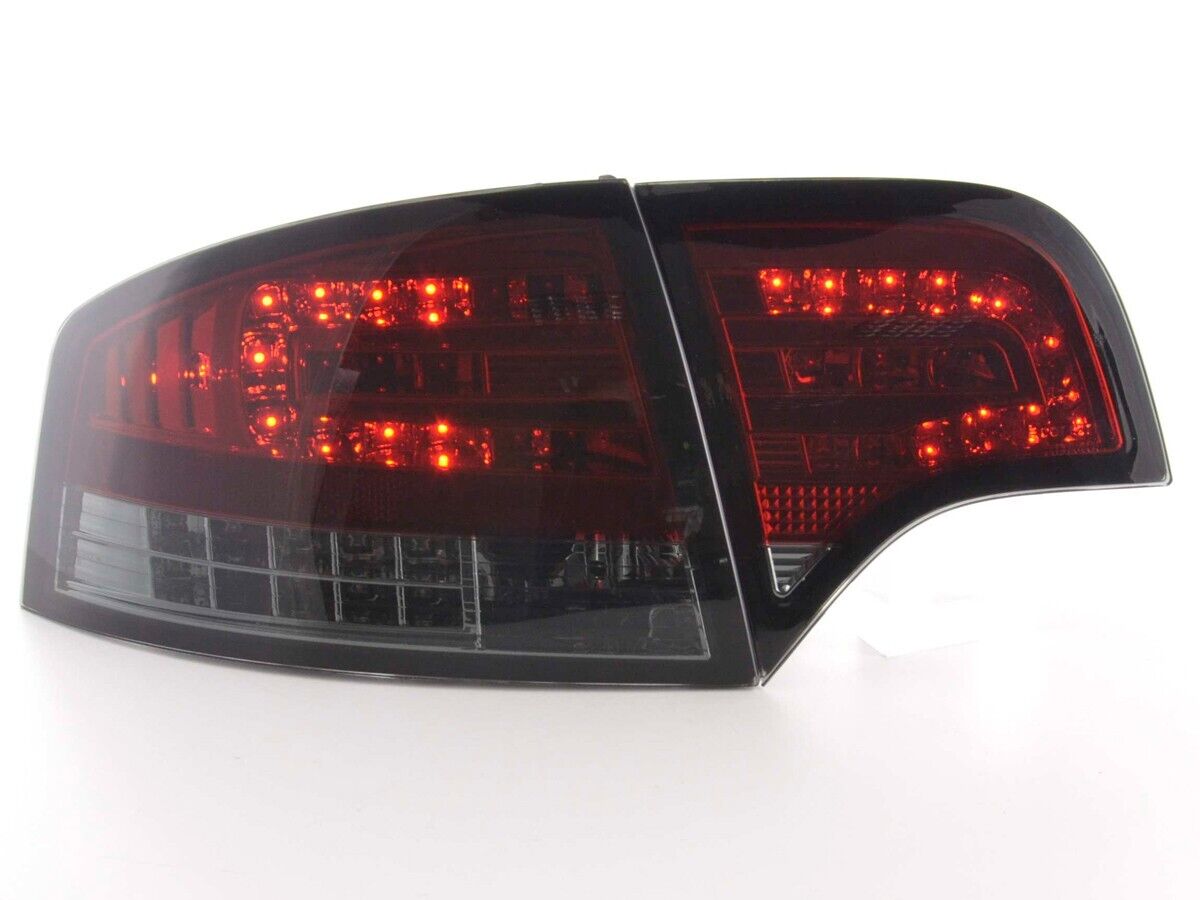 FK LED REAR Lights DRL Lightbar TAIL LIGHTS Black Audi A4 04-07 B7 8E Saloon LHD