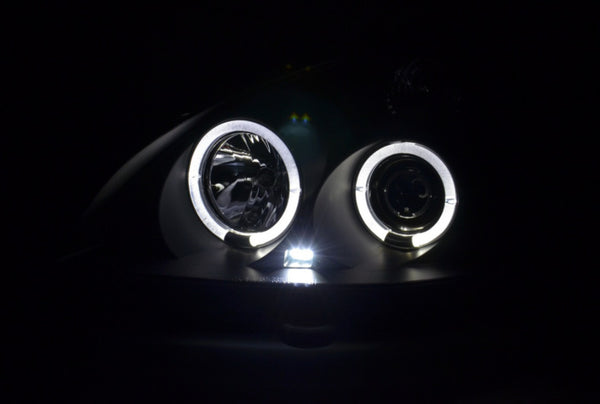 FK LED DRL Halo Ring Projector Headlights Renault Clio B 2 MK2 3/4/5dr 01-04 LHD