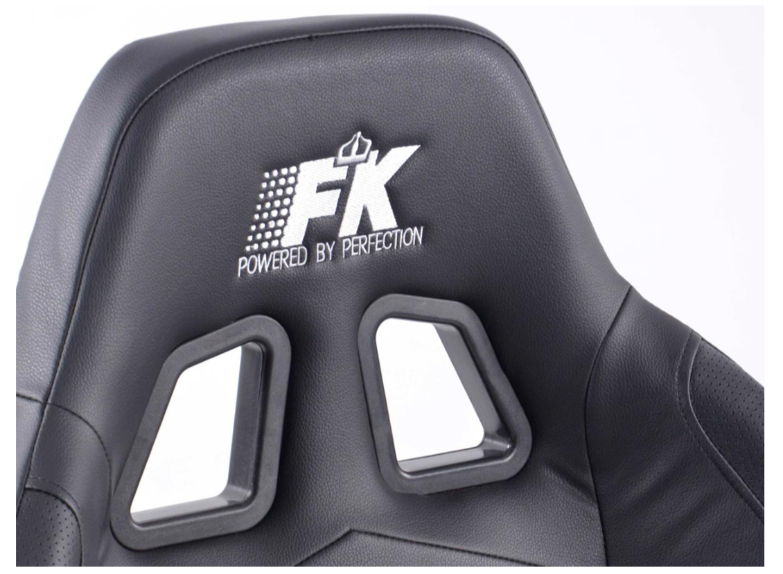 FK Pair Universal Reclining Bucket Sports Seats - Black Edition Synth Leather