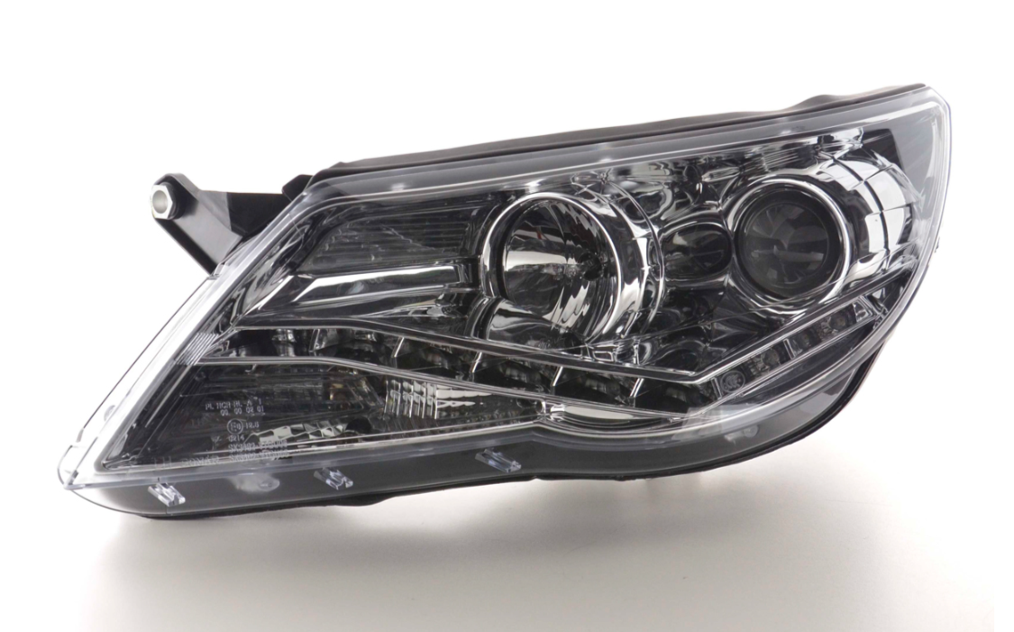 FK Par LED DRL Faros Proyectores VW Tiguan 5N 07-11 Cromo LHD