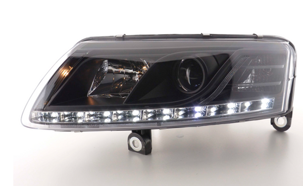 FK LED-Scheinwerfer LED DRL XENON Audi A6 C6 4F 04-08 schwarz S6 S-Line LHD