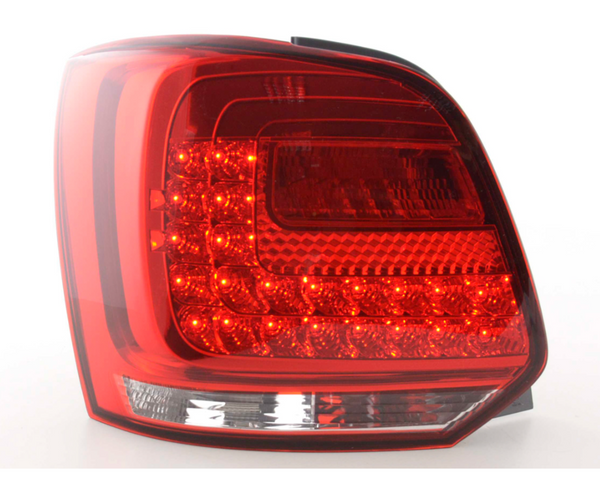 FK Set VW Polo 6R 09+ clear red LED REAR LIGHTS LAMPS TAIL BLACK LHD GTI