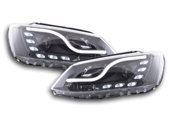 FK LED DRL Halo Lightbar Projector Headlights VW Jetta MK6 6 11+ Black LHD