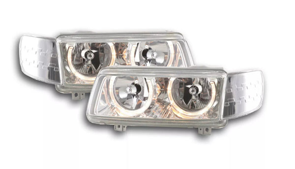 FK Pair LED DRL Halo Eye Ring Headlights VW Passat B4 35i 3A Chrome LHD