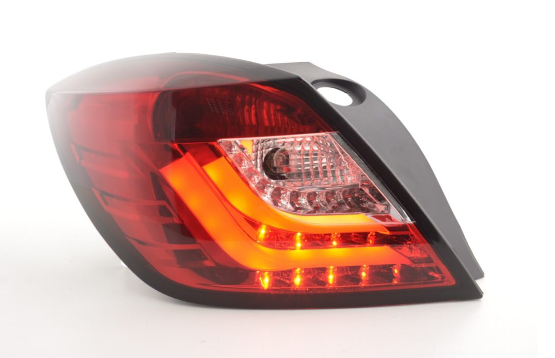 FK Paar LED-Lichtleiste DRL Rückleuchten Opel Vauxhall Astra H GTC 04-08 ROT