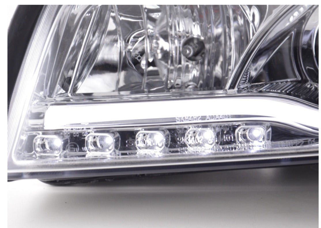 FK LED DRL Lightbar Deluxe Edition Headlights Audi A4 B6 8E 01-04 CHrome RHD S4