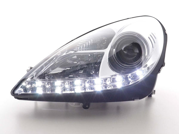 FK LED DRL Halo Lightbar Headlights Mercedes SLK R171 04-11 171 chrome AMG LHD