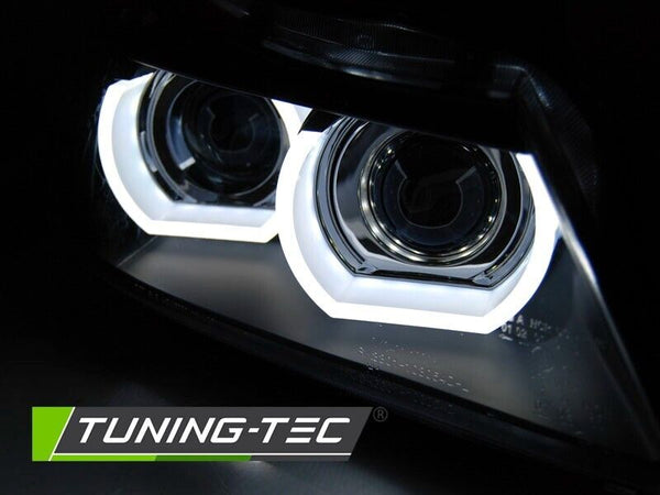 Tuning-Tec Pair LED DRL 3D Halo Headlights BLACK XENON AFS BMW E90 e91 09-11 LHD