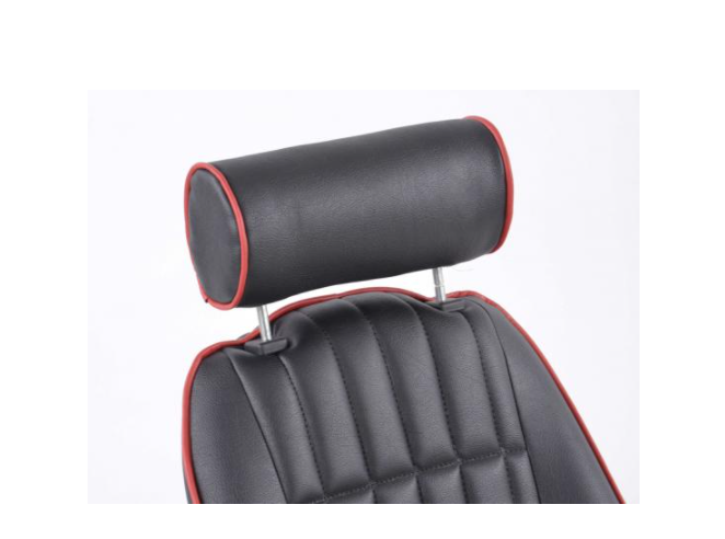 FK Pair Black & Red Piping Classic Car Retro Kit Speedster Sports Car Full Fixed Back Bucket Seats