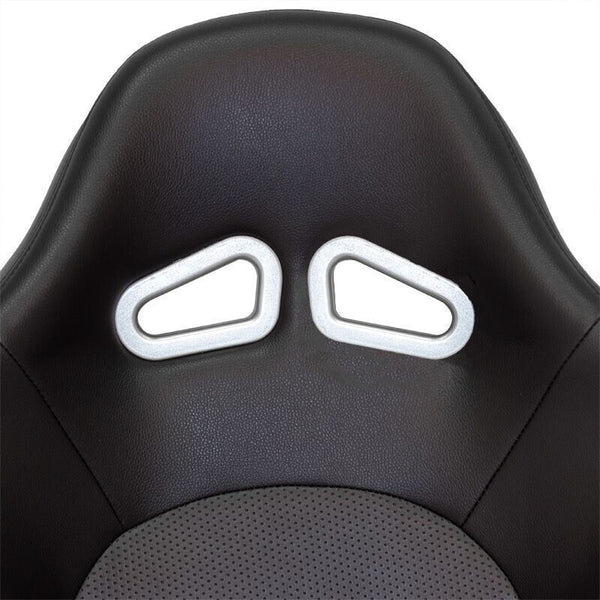 Auto-Style x1 Universal Pro Perforated Synthetic leather Bucket Seat Black +slides