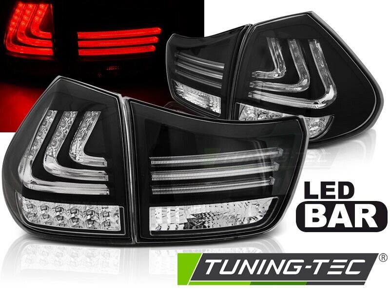 Tuning-Tec Pair LED DRL Lightbar Rear Lights LEXUS RX 330 350 03-08 Black LHD