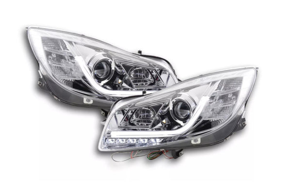 FK LED DRL Halo Lightbar S Projector Headlights Opel Vauxhall Insignia 08-13 LHD