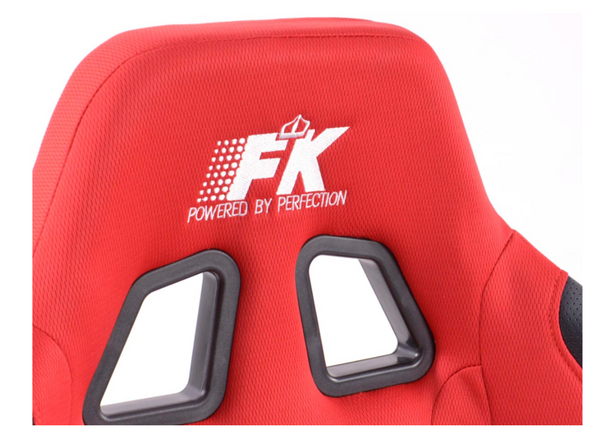 FK Pair Universal Reclining Bucket Sports Seats RED Motorsports Ed