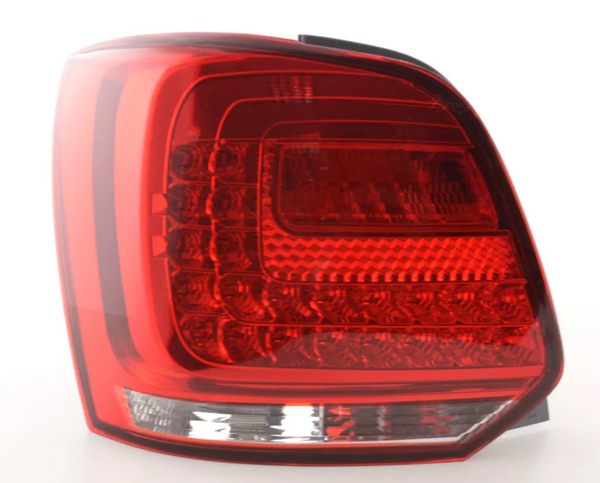 FK Set VW Polo 6R 09+ clear red LED REAR LIGHTS LAMPS TAIL BLACK LHD GTI