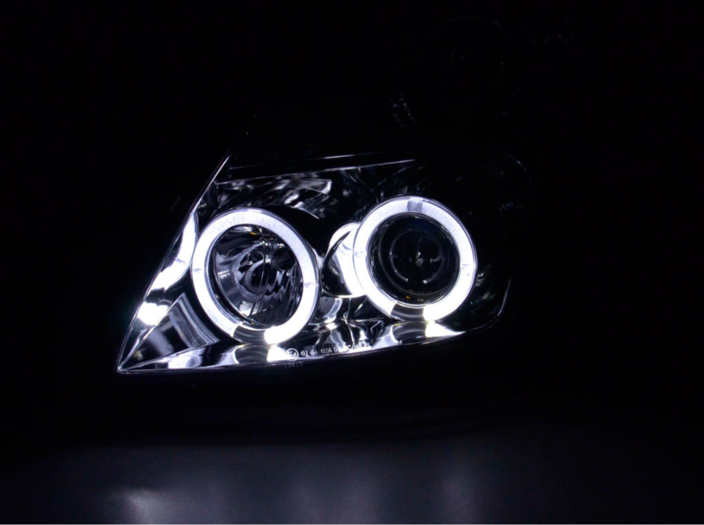 FK LED DRL Angel Eye Halo Ring Headlights Suzuki Swift MZ EZ 05+ Chrome LHD