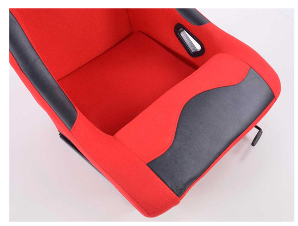 FK Universal Full Fixed Back Bucket Sports Seats RED Edition Track Drift Style