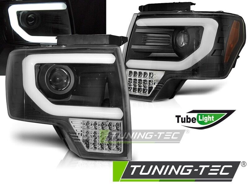 Tuning-Tec Pair LED DRL Halo Headlights FORD F150 MK12 08-14 LHD