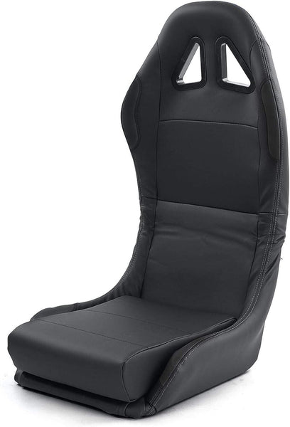 TZ x1 Universal Folding Bucket Sports Seat Black Vinyl Car Racing Simulator Sim