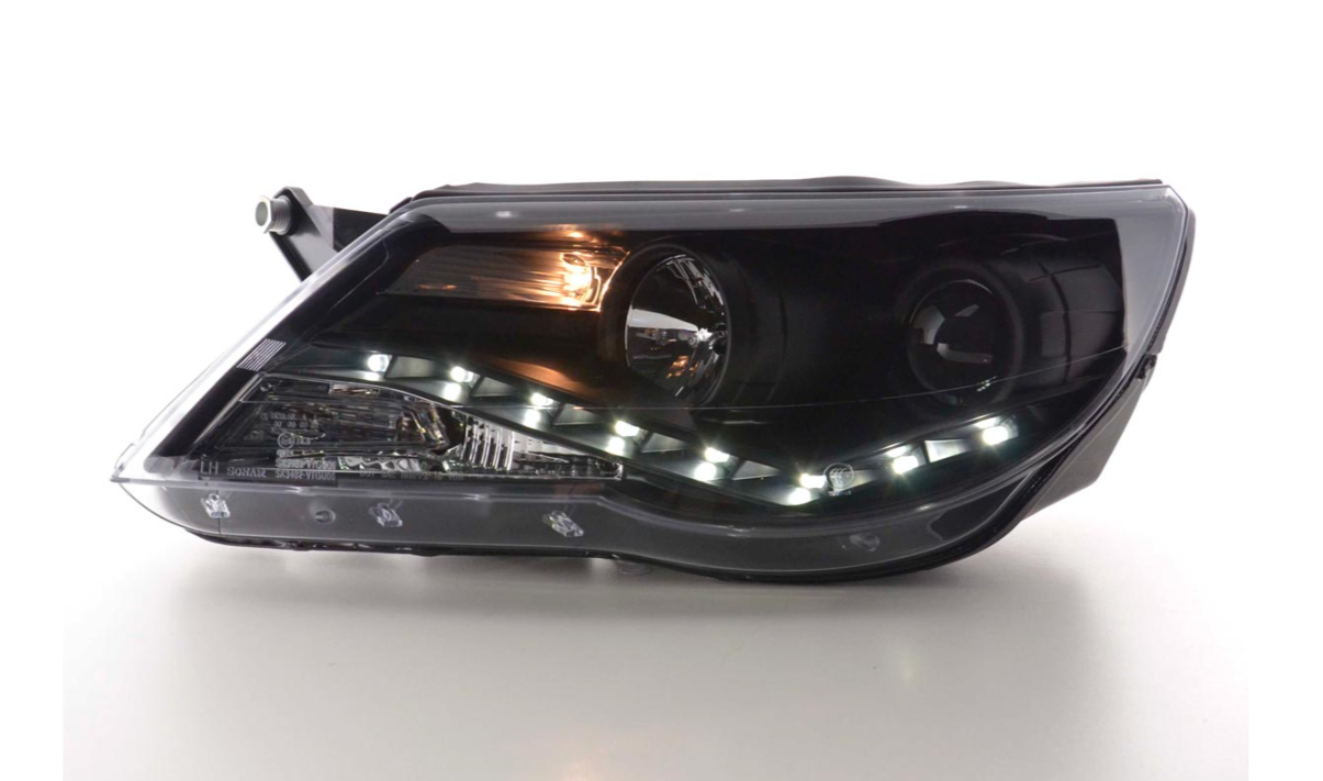 FK Paar LED DRL Lightbar Halo-Scheinwerfer VW Tiguan 07-11 Black Edition 5N LHD