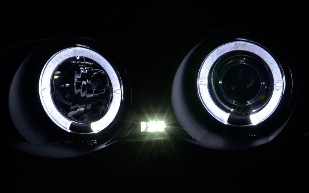 FK LED DRL Angel Eye Projector headlights BMW 3-series Saloon E46 98-01 M3 LHD