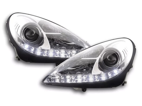 FK LED DRL Lightbar Halo Headlights Mercedes SLK R171 04-11 171 chrome AMG LHD