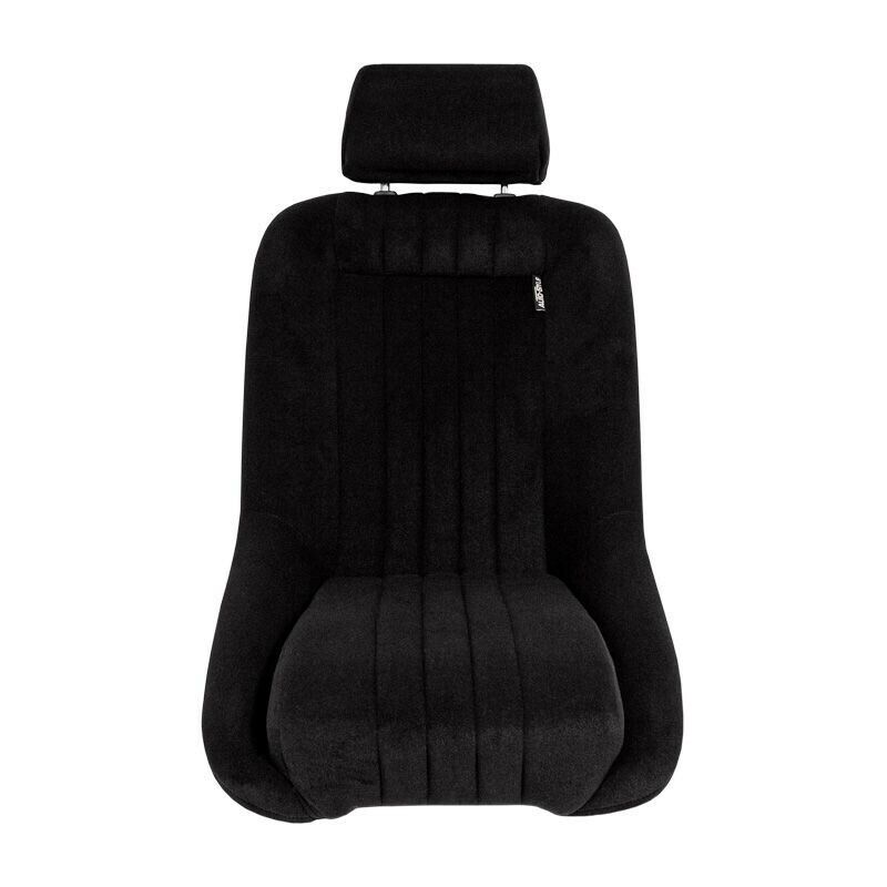 AS x2 Univ Classic Car Retro Kit Sports Fixed Back Bucket Seats Black inc slides