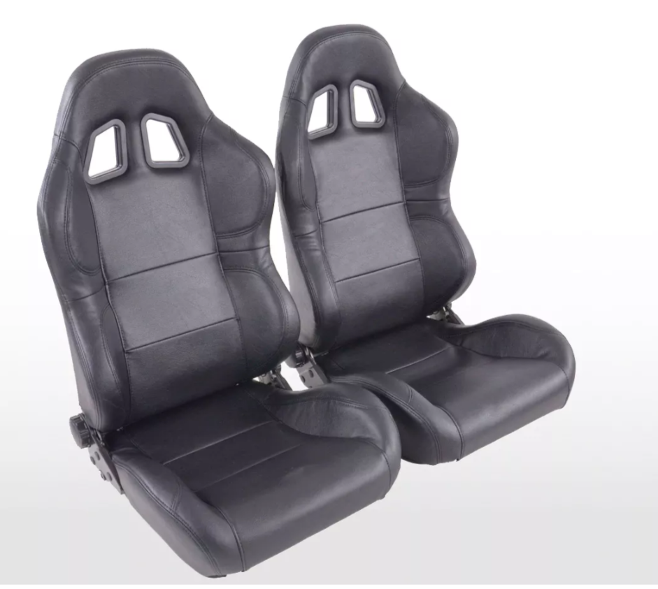 FK Pair Universal Reclining Bucket Sports Seats - Motorsport Black Edition