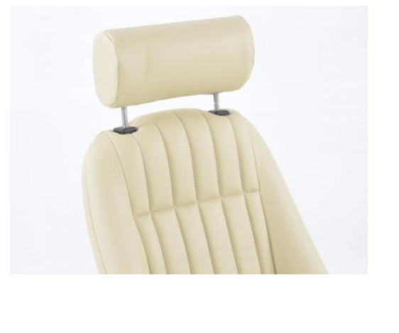 FK Pair CREAM / Beige Classic Car Retro Kit Speedster Fixed Back Bucket Seats WITH Slide Runners Inc