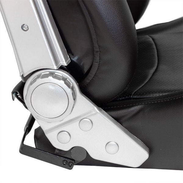 AUTOSTYLE PRO x1 Universal Bucket Seat Black Synth Leather Fibreglass Back