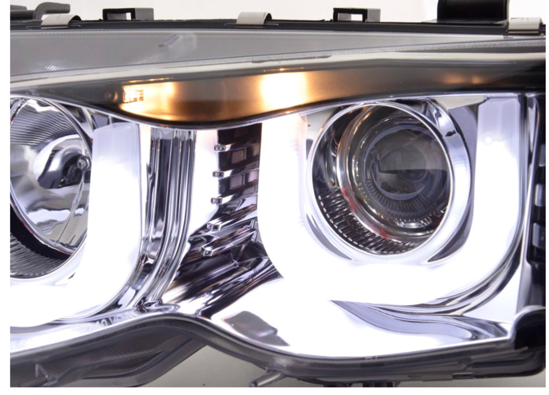 FK 3D LED DRL Projector headlights BMW 3-Series E46 Saloon Touring 02-05 RHD M3