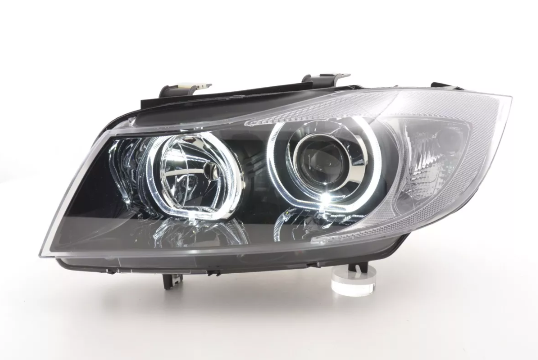 FK Pair LED DRL Projector headlights BMW 3-series E90 E91 05-11 black LHD + RHD