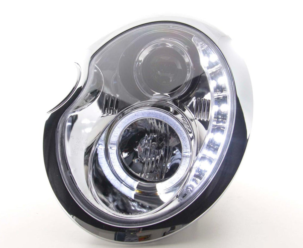 FK Pair LED DRL Halo Ring headlights BMW Mini Cooper S JCW R50 01-06 chrome LHD