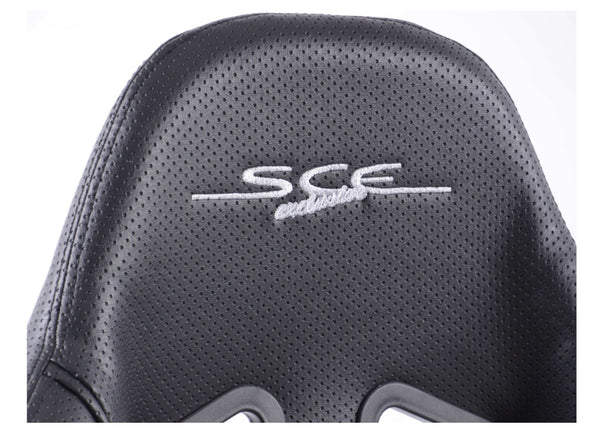 SCE Sportive Universal Reclining Bucket Sports Seats Black Edition Perforated SL