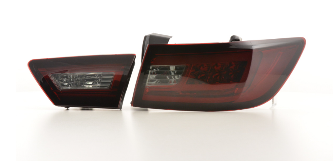 FK Paar LED-Lichtleiste DRL Rückleuchten Renault Clio 4 MK4 X98 12-16 rot schwarz LHD