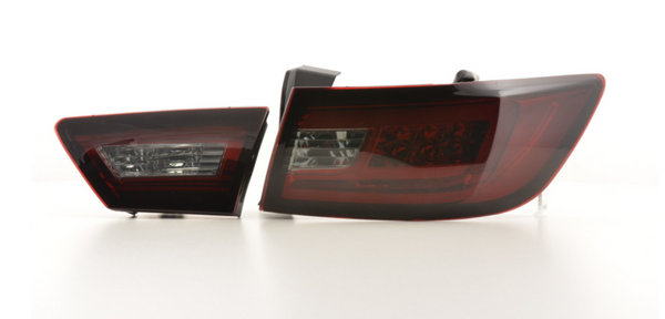 FK Pair LED Lightbar DRL Rear Lights Renault Clio 4 MK4 X98 12-16 red black LHD / RHD